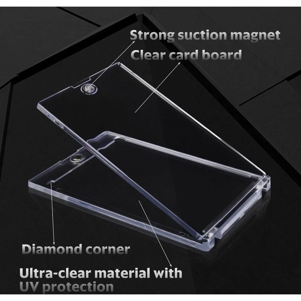 Lot of 20 Magnetic Acrylic Trading Card Holders‎ UV Protection for Standard Size